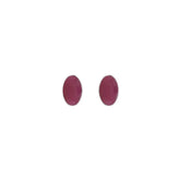 ruby cut oval earrings